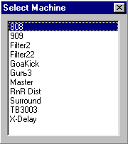 Окно Select Machine